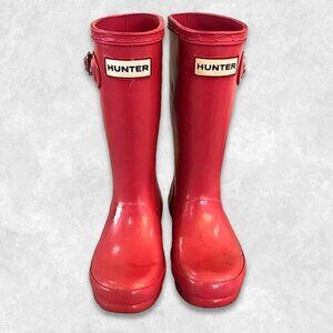 Hunter Rain Boots Adjustable Side Straps Barbie Core-Inspired Sparkle Pink 11/12